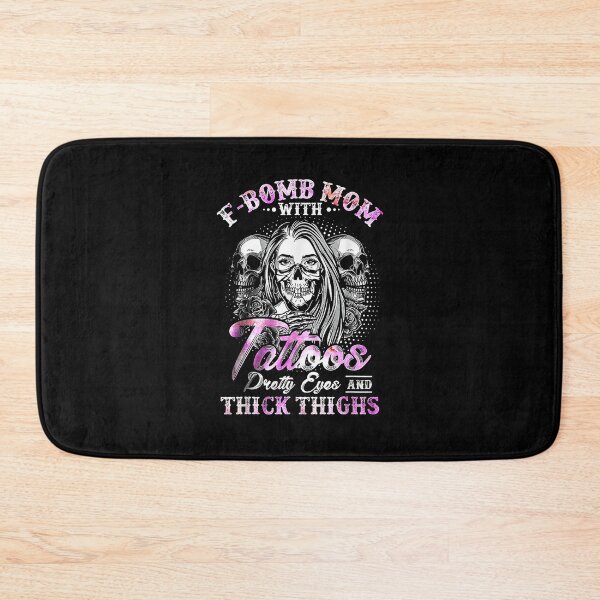 Item preview, Fbomb Mom With Tattoos Pretty Eyes And Thick Thighs Skull designed and sold by DinashiCorne.