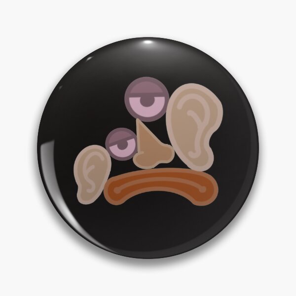 Item preview, trippy cartoon sad face designed and sold by FIGGITY FERN.