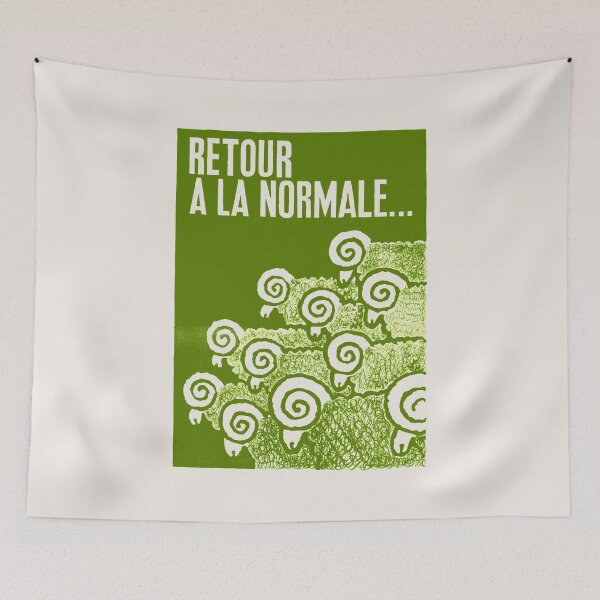 Item preview, Paris Revolt, May 68: 'RETOUR A LA NORMALE': The Original in Deep Green on Bone White designed and sold by Day Chapman.