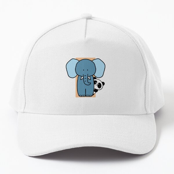 Cute Elephant and Panda - 1000Pandas by Amanda Roos Baseball Cap