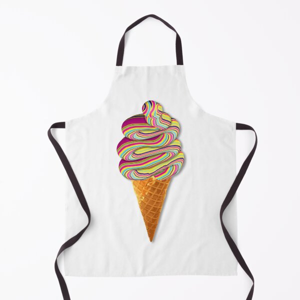 Item preview, Trippy Soft Serve Icecream Cone Digital Illustration (White Background) designed and sold by Ciara Shortall.