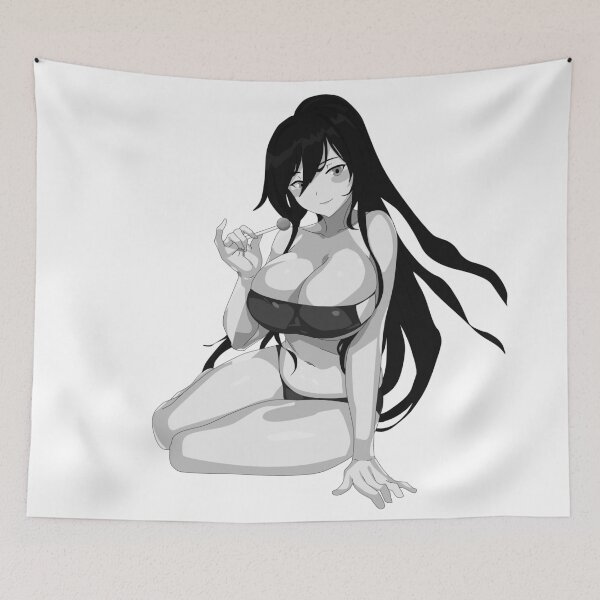 Item preview, Lewd anime girl hentai manga ecchi waifu gray tone designed and sold by ArthurPoe.