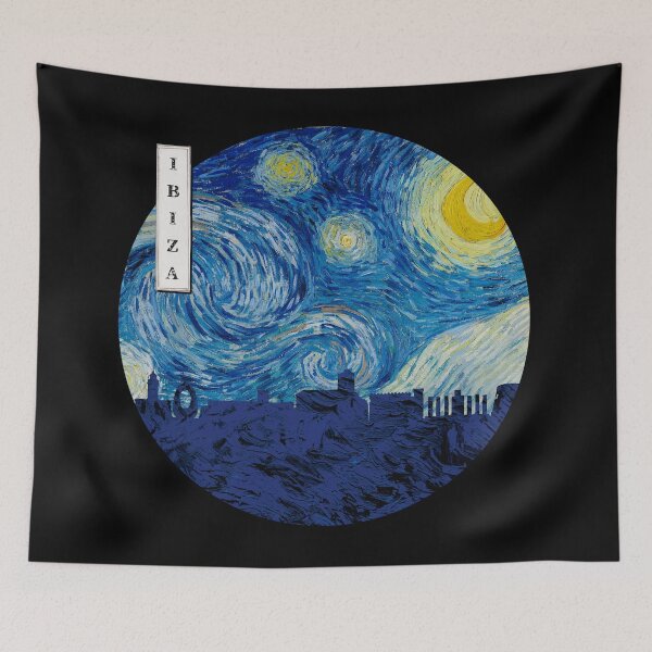 Item preview, Ibiza Starry Night Van Gogh Circle designed and sold by DFerraz.
