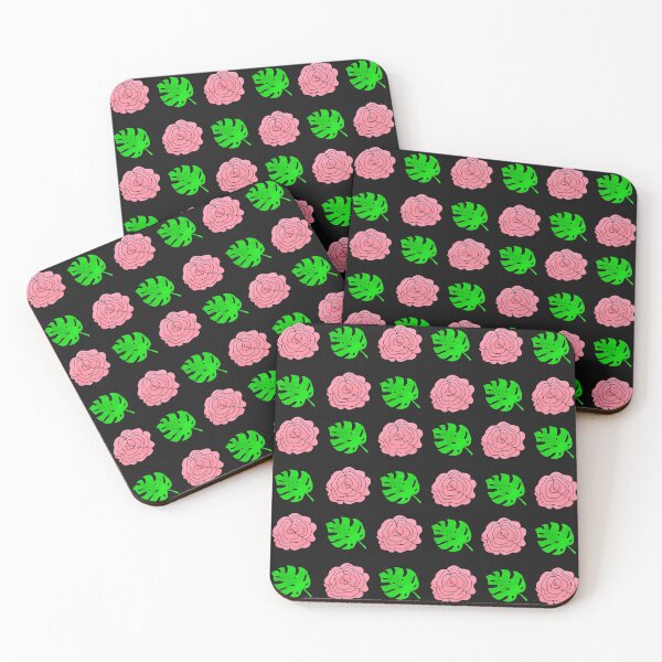 Item preview, Rose Pink Roses & Light Green Leaves Pattern designed and sold by rainestore.