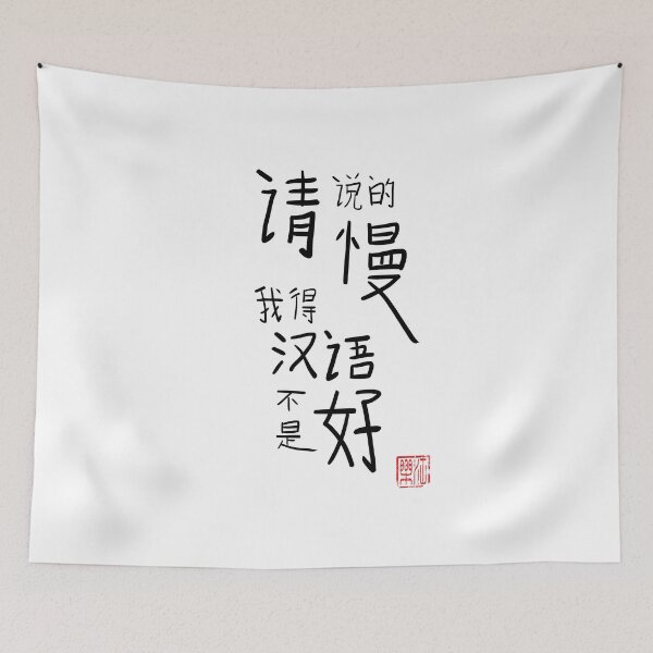 Item preview, 请说的慢，我得汉语不是好。 (Please talk slow, my Chinese be not good.) designed and sold by GDB.