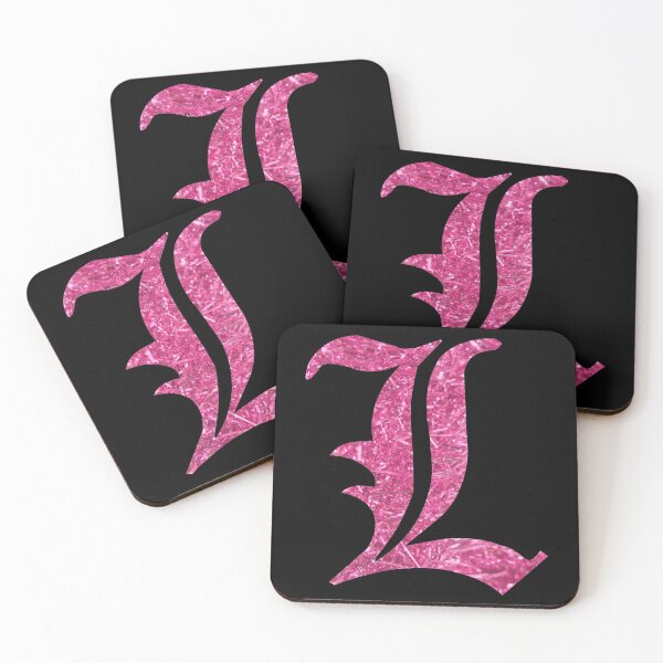Item preview, The Letter L - Capital Pink Glitter Gothic designed and sold by TheLykosApparel.