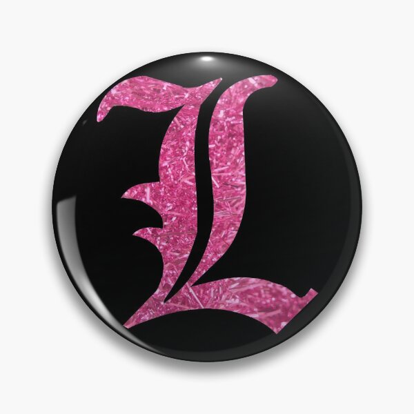 Item preview, The Letter L - Capital Pink Glitter Gothic designed and sold by TheLykosApparel.