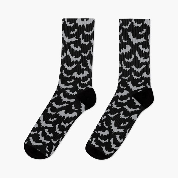 Item preview, Enchanted bats in light gray on black designed and sold by Marcia Motivos.