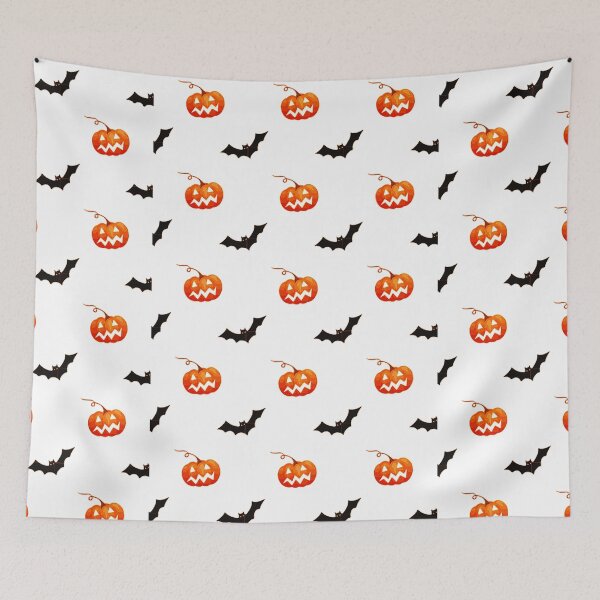 Item preview, Halloween Bats And Pumpkins Pattern designed and sold by LuckyKermit.