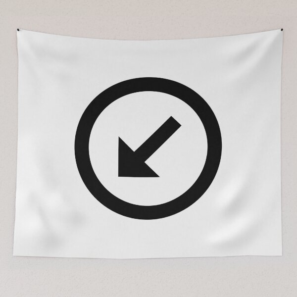 Item preview, MDI Arrow-Bottom-Left-Thin-Circle-Outline designed and sold by GnarlyFurtardo.