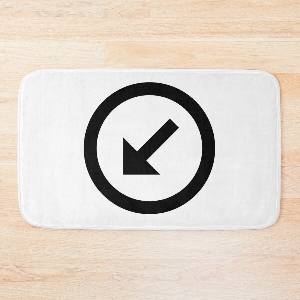 Item preview, MDI Arrow-Bottom-Left-Thin-Circle-Outline designed and sold by GnarlyFurtardo.