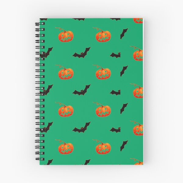 Item preview, Halloween Daunting Bats And Pumpkins Pattern In Green designed and sold by LuckyKermit.