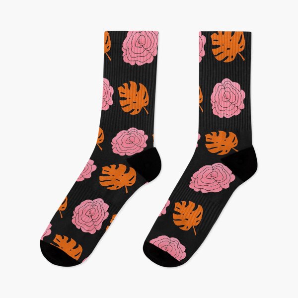 Item preview, Rose Pink Roses & Orange Leaves Pattern designed and sold by rainestore.