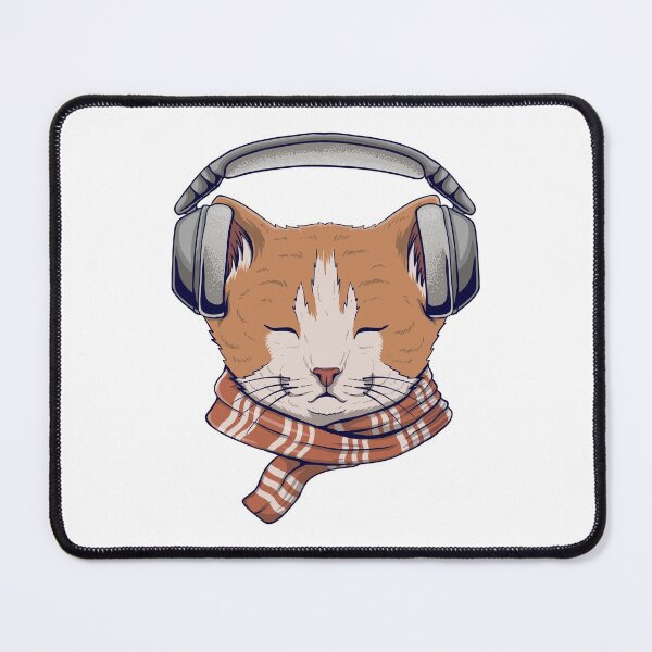 Item preview, Cute Cat With Headphones designed and sold by infleims.