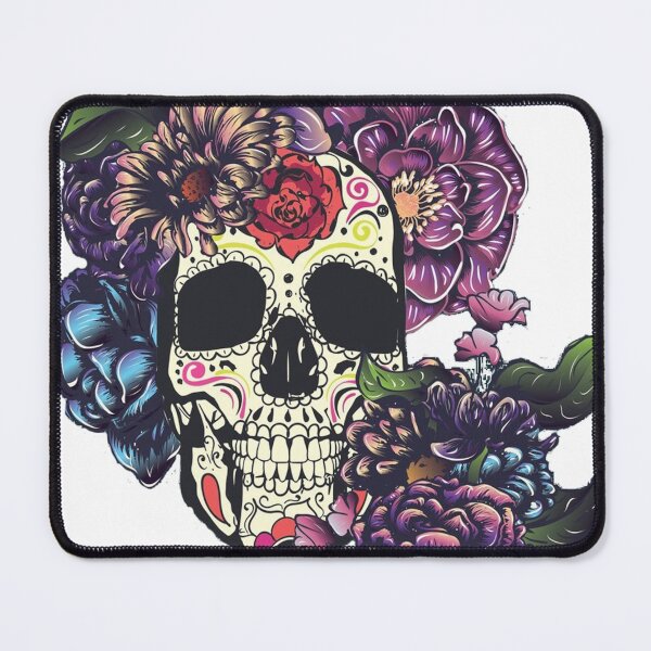Item preview, skull with floral Vintage Day of the Dead Halloween designed and sold by Vnosdesign.