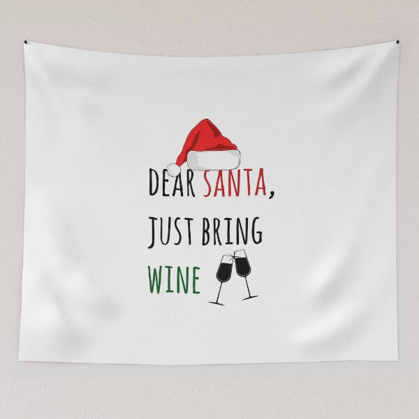 Item preview, Dear Santa Just bring wine | Funny letter to santa | Funny Christmas  designed and sold by Violet Treasures.