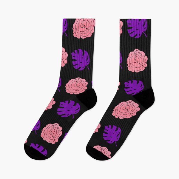 Item preview, Rose Pink Roses & Purple Leaves Pattern designed and sold by rainestore.