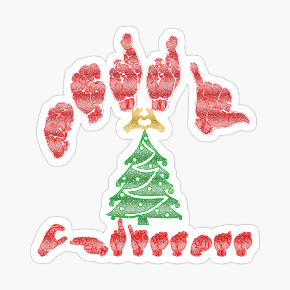 American Sign Language - Merry Christmas" Sticker for Sale by Mimis Ts