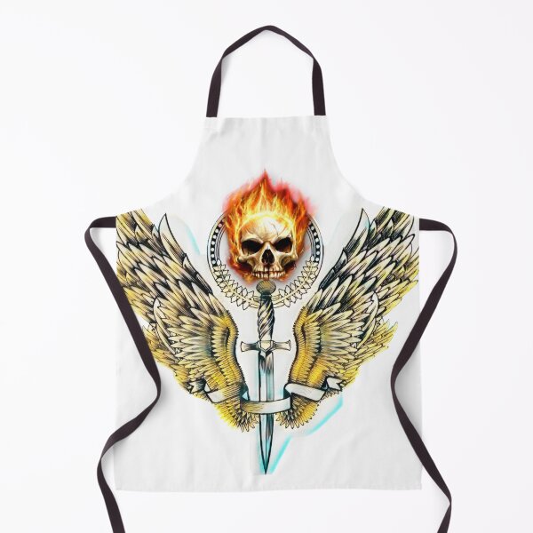 Item preview, flaming skull with sword and wings designed and sold by diva-design.