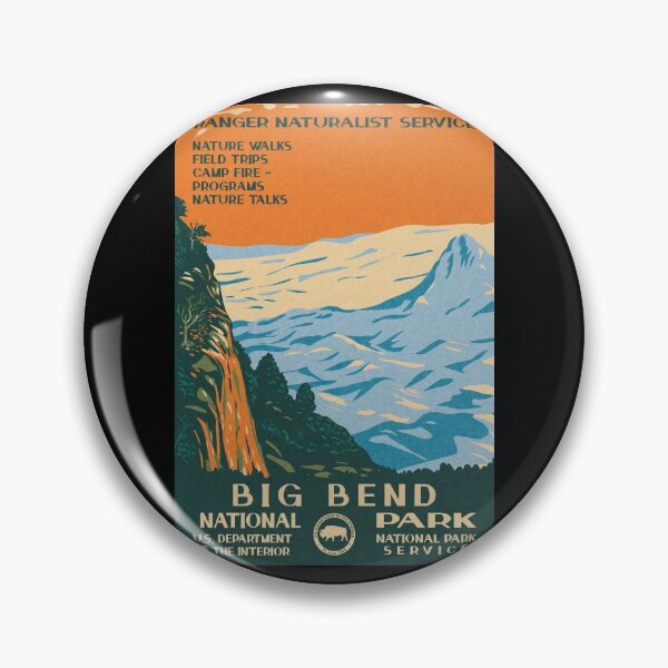 Item preview, Big Bend National Park Vintage WPA Poster Chihuahuan Landscape designed and sold by JordanHolmes.