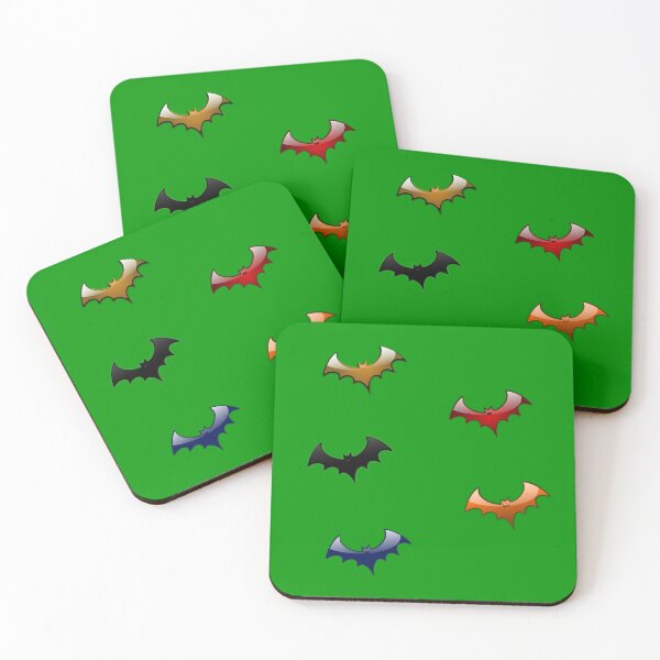 Item preview, Halloween Bats In Different Colours Pack In Green designed and sold by LuckyKermit.
