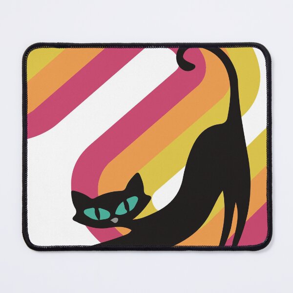 Item preview, Atomic cat playing on retro rainbow design designed and sold by LisWilliams.