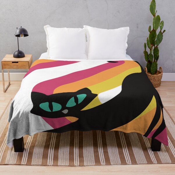 Item preview, Atomic cat playing on retro rainbow design designed and sold by LisWilliams.