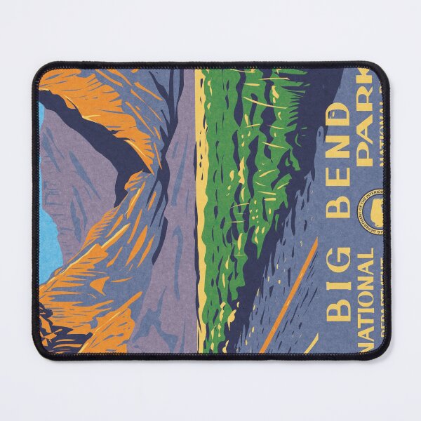 Item preview, Big Bend National Park Vintage WPA Poster Chisos Mountains designed and sold by JordanHolmes.