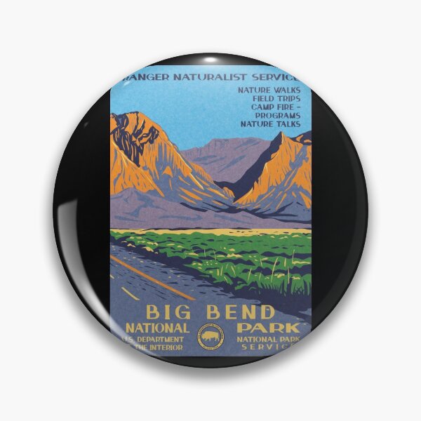 Item preview, Big Bend National Park Vintage WPA Poster Chisos Mountains designed and sold by JordanHolmes.