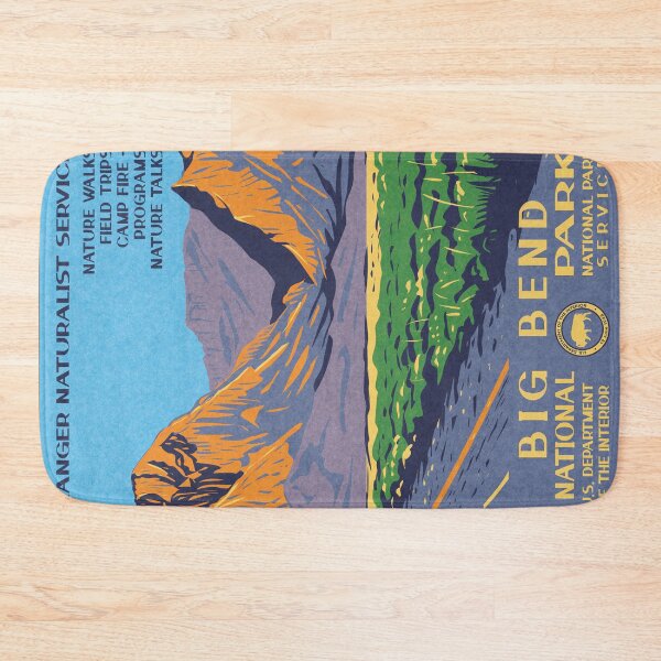 Item preview, Big Bend National Park Vintage WPA Poster Chisos Mountains designed and sold by JordanHolmes.