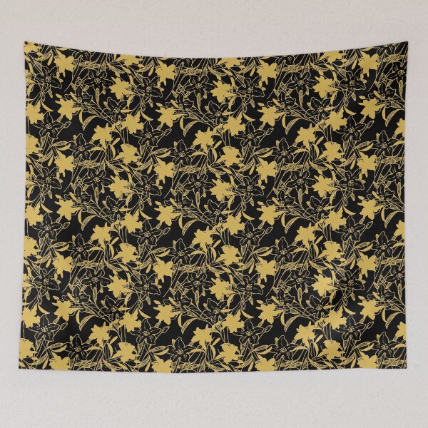 Item preview, Flowers gold flower popular 6 seamless flower pattern 1 designed and sold by DoodlesFlowers.