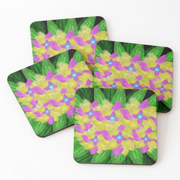 Item preview,  Yellow flowers with leaves designed and sold by Midnightviera.