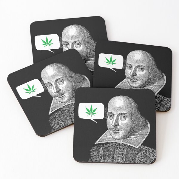 Item preview, Cannibis/Pot Leaf Shakespeare Thought Bubble Renaissance Fair Festival  designed and sold by Candlewood Museum & Gift Shoppe.
