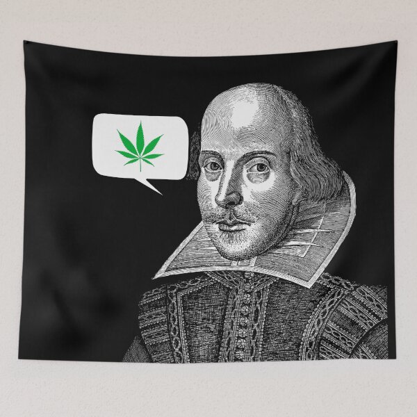 Item preview, Cannibis/Pot Leaf Shakespeare Thought Bubble Renaissance Fair Festival  designed and sold by Candlewood Museum & Gift Shoppe.