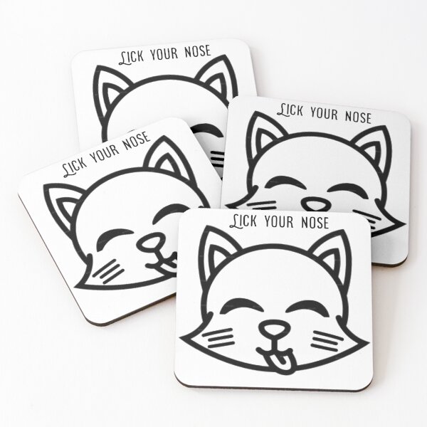 Item preview, Lick your nose cat humour  designed and sold by Creativeart1974.