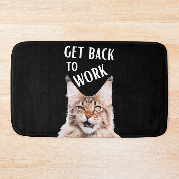 Item preview, Cat Maine Coon. Motivational Quote: «Get Back To Work»      designed and sold by fowons.