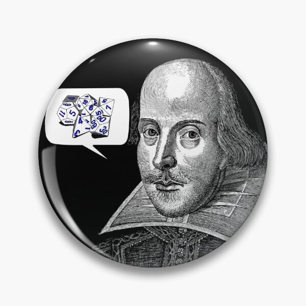 Item preview, Dungeons & Dragons Dice d20 Shakespeare Thought Bubble Renaissance Fair Festival  designed and sold by Candlewood Museum & Gift Shoppe.