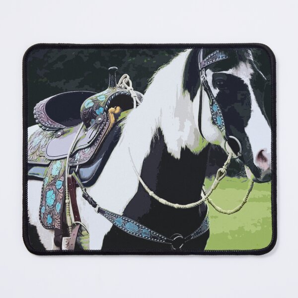 Item preview, Paint Horse with Matching Turqouise Saddle designed and sold by Mompreneur and Daughter.