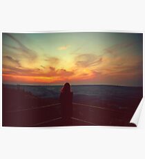 Vintage sunset Poster