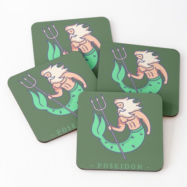 Item preview, Poseidon Greek God Illustration designed and sold by Klotho-Fashion.