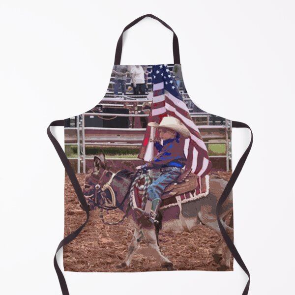 Item preview, Patriot Cowboy at the Rodeo with Flag designed and sold by Mompreneur and Daughter.