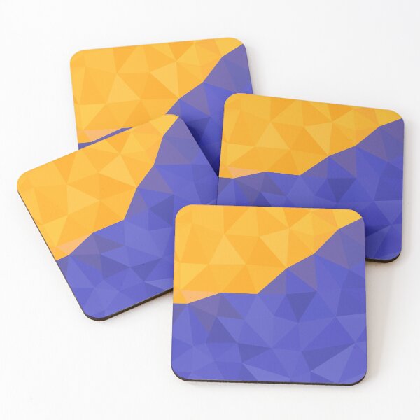 Item preview, Golden Yellow and Blue Abstract Geometric Triangle Pattern Design designed and sold by patternsoup.