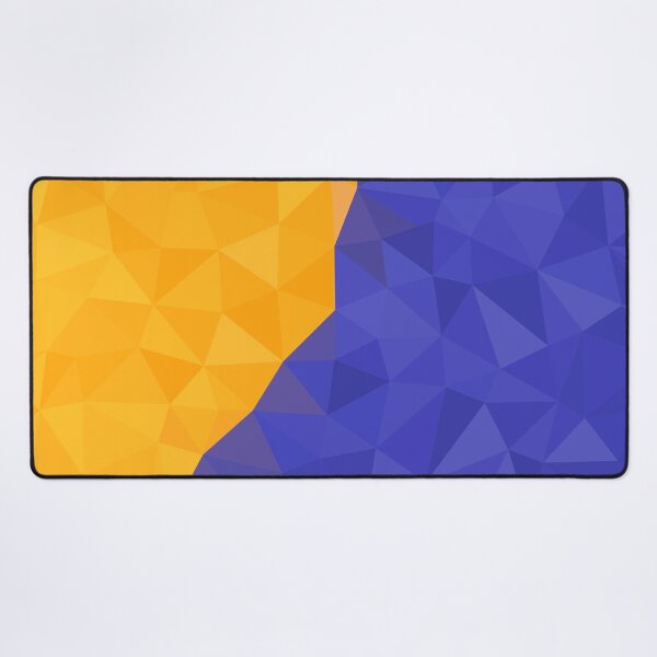 Item preview, Golden Yellow and Blue Abstract Geometric Triangle Pattern Design designed and sold by patternsoup.