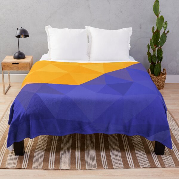 Item preview, Golden Yellow and Blue Abstract Geometric Triangle Pattern Design designed and sold by patternsoup.