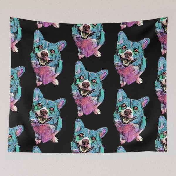 Item preview, Psychedelic Abstract Corgi designed and sold by LideArt.