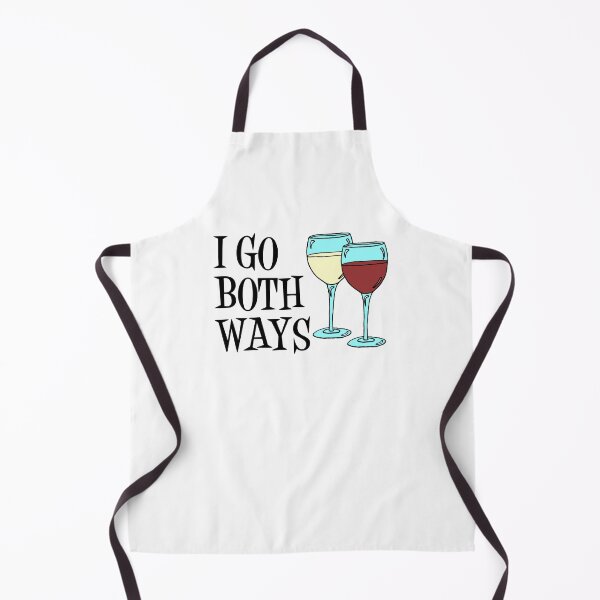 Item preview, I Go Both Ways White Red Wine Cartoon Glass designed and sold by jaycartoonist.