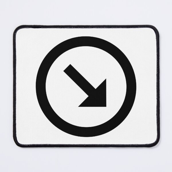 Item preview, MDI Arrow-Bottom-Right-Thin-Circle-Outline designed and sold by GnarlyFurtardo.