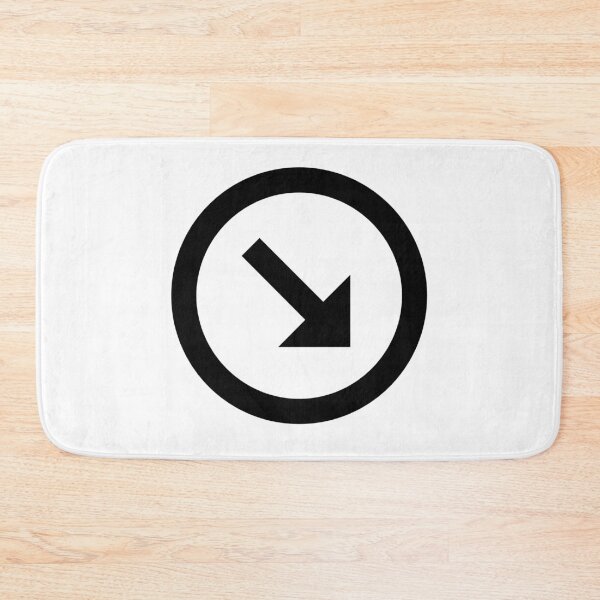 Item preview, MDI Arrow-Bottom-Right-Thin-Circle-Outline designed and sold by GnarlyFurtardo.