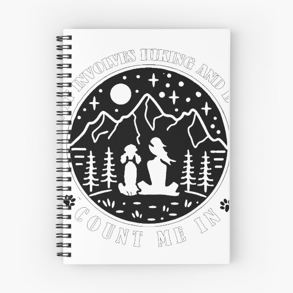 Item preview, if it involves hiking and dogs count me in gift ideas for hiking lovers and dog lovers gift for boys, girls, dad, mom, friend, mountain lovers. designed and sold by Sun Rise.