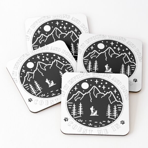 Item preview, if it involves hiking and dogs count me in gift ideas for hiking lovers and dog lovers gift for boys, girls, dad, mom, friend, mountain lovers. designed and sold by Sun Rise.